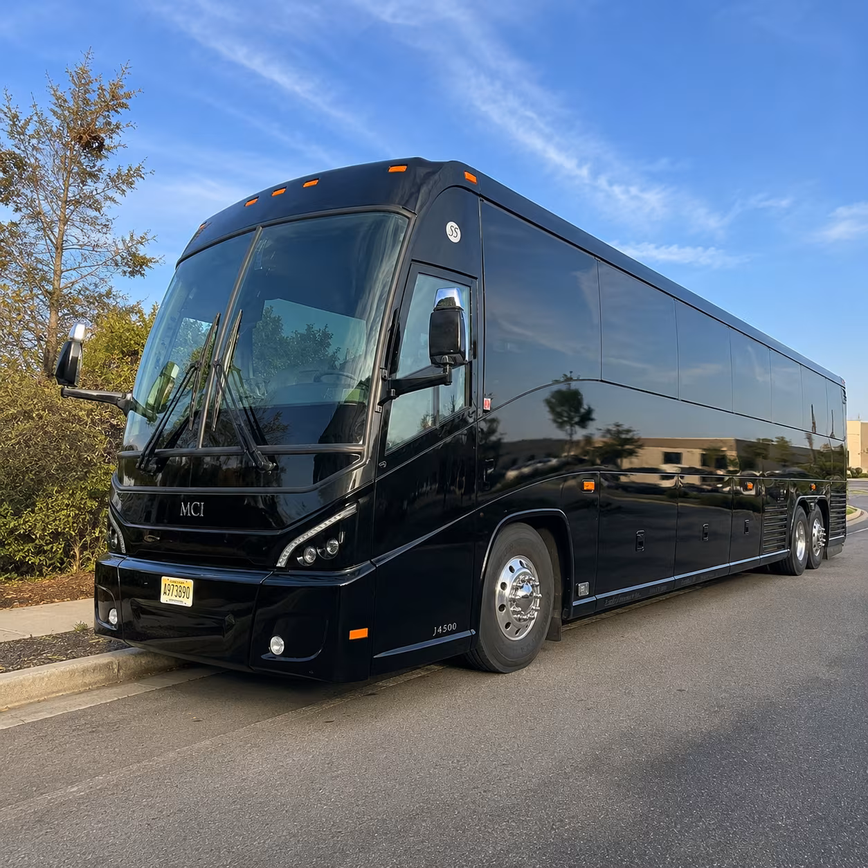 lexington charter bus rental exterior
