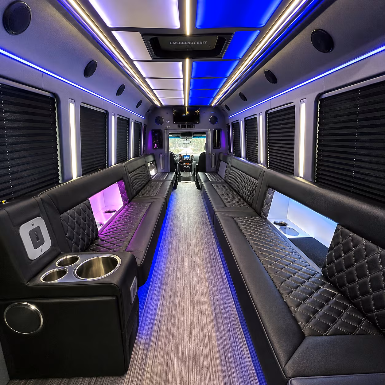 lexington party bus rental interior